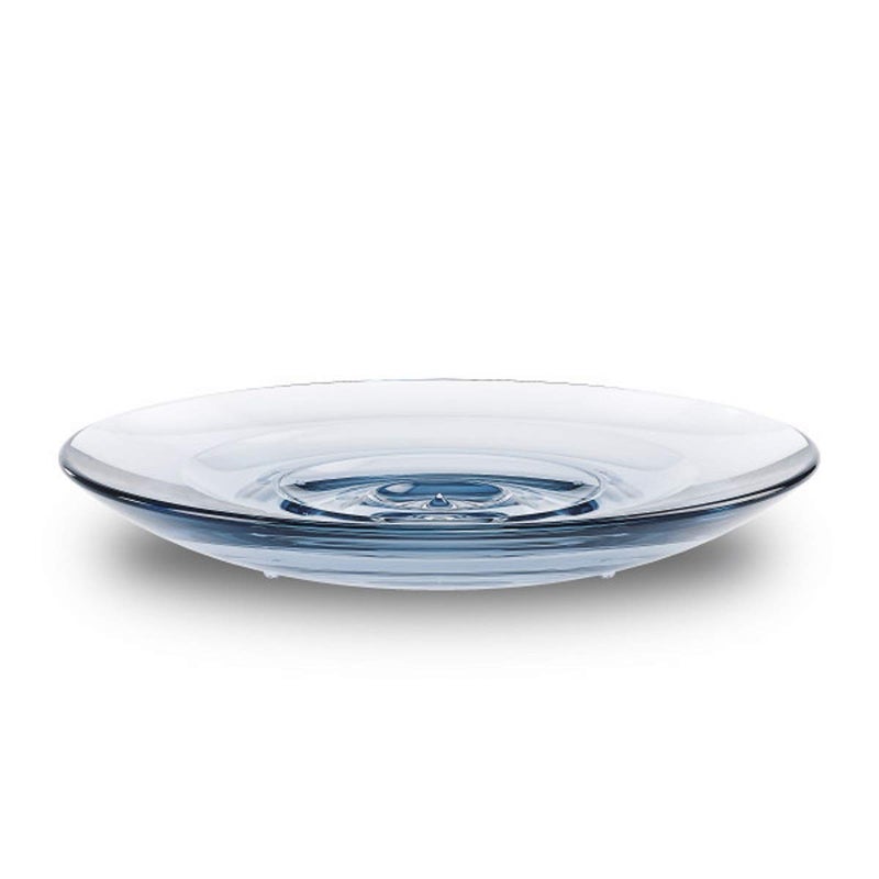 Umbra Droplet Dish Container for Bathroom-Acrylic Holder for Bath Sink-Nicely Fits Into Amenity Tray and Holds The Soap Bar Preventing It from Dirt and Ensures Zero Waste, Denim, Soap Dish - Image 4